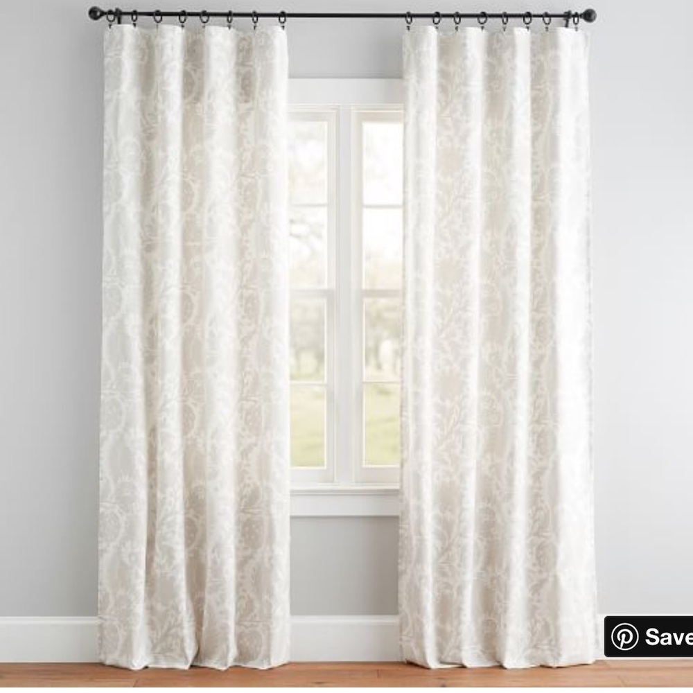 Pottery Barn Maris Print Cotton Curtain - Set Of 2